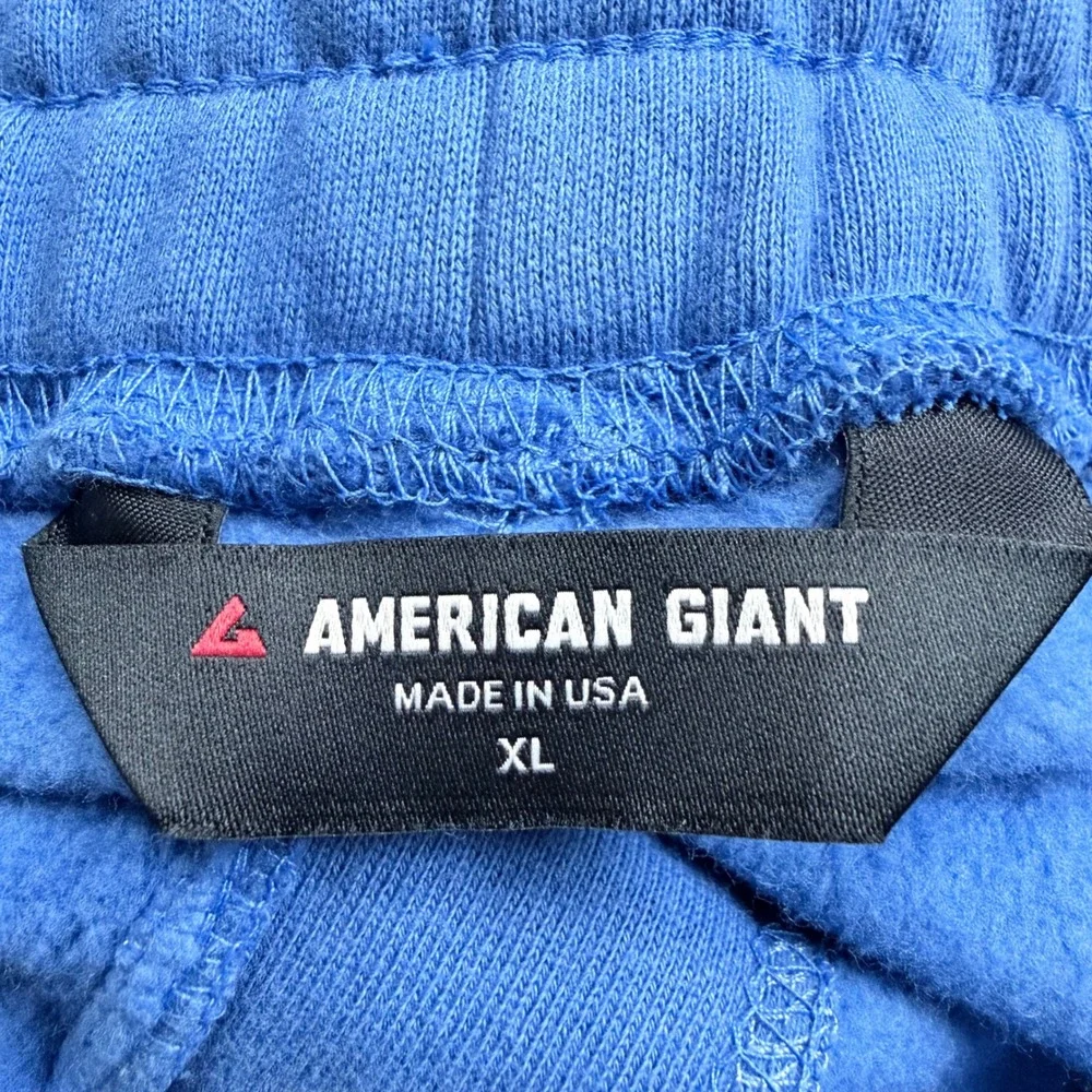 NWOT American Giant Men's Cargo Jogger XL Bright Cobalt Blue Sweatpants - Picture 7 of 12